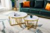 Picture of MONTROSE Marble Top with Golden Legs Side Table - D60