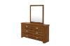 Picture of KASLYN 6-Drawer Solid Acacia Wood Dresser with Mirror