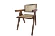 Picture of CHANDIGARH Solid Rubber Wood with Real Rattan Arm Chair (Walnut) - Each
