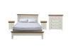 Picture of NOTTINGHAM 4PC/5PC/6PC Solid Oak Bedroom Combo in Queen/King Size (White)
