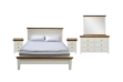 Picture of NOTTINGHAM Solid Oak Bedroom Combo (White) - 5PC Queen