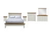 Picture of NOTTINGHAM Solid Oak Bedroom Combo (White) - 6PC Queen