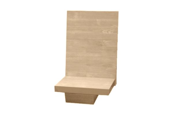 Picture of YUKI Japanese Low Height Bedside Table With Back Panel