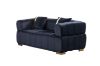 Picture of VEGAS Chesterfield Velvet Sofa (Black) - 2 Seater