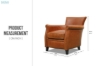 Picture of ALANA 100% Genuine Silky Aniline Leather Club Armchair/Sofa Chair