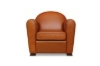 Picture of BOURBON 100% Genuine Silky Aniline Leather Club/Cigar Armchair/Sofa Chair