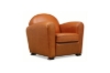 Picture of BOURBON 100% Genuine Silky Aniline Leather Club/Cigar Armchair/Sofa Chair