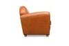 Picture of BOURBON 100% Genuine Silky Aniline Leather Club/Cigar Armchair/Sofa Chair