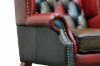 Picture of WILLIFORD 100% Genuine Leather Chesterfield High Back Wing Patchwork Armchair/Sofa Chair (Multicolour)