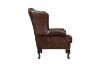 Picture of WILLIFORD 100% Genuine Leather Chesterfield High Back Wing Armchair/Sofa Chair (Tobacco)