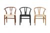 Picture of WISHBONE Solid Wood Y Replica Chair (Natural Frame-Beige Seat) - 53x50x79