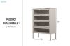 Picture of STARK Steel Frame 4-Door Transparent Glass Shoe Cabinet (Cream) 