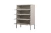 Picture of STARK Steel Frame 4-Door Transparent Glass Shoe Cabinet (Cream) 