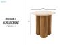 Picture of BLIX Mango Wood D50 Round Side Table with Marble Top