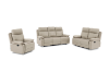 Picture of SORIANO Air Leather Manual Reclining Sofa Range (Greige)