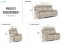 Picture of SORIANO Air Leather Manual Reclining Sofa Range (Greige)