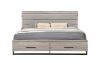 Picture of WESTDEN Storage Bed Frame with LED Lighting Bedside Table Combo Set in Queen /King Size