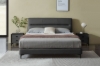 Picture of CUBA Genuine Leather Bed Frame in NZ King Size (Dark Grey)