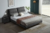 Picture of ROMEO Genuine Leather Queen Size Bed Frame (Dark Grey)