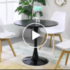 Picture of TULIP 80/100 Round Dining Table (Dark) 