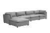 Picture of ASPECT Nappa Fabric Memory Foam Sectional Modular Sofa (Grey)- 5PC Big Combo Set