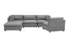 Picture of ASPECT Nappa Fabric Memory Foam Sectional Modular Sofa (Grey)- 5PC Big Combo Set