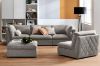 Picture of ASPECT Nappa Fabric Memory Foam Sectional Modular Sofa (Grey)- 5PC Big Combo Set