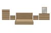 Picture of MOOK 4PC/5PC/6PC Bedroom Combo Set in Queen Size (Light Oak)