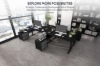 Picture of NEXUS 160 Electric Height-Adjustable Standing Desk With Side Cabinet Shelf & LED Display & USB Charging Port (Black)