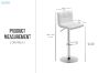 Picture of AKALI Adjustable Swivel Gas Lift Bar Stool (White) - 2 Stools in 1 Carton