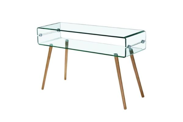 Picture of MURANO 120 Box Bent Glass Console Table with Shelf