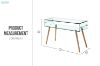Picture of MURANO 120 Box Bent Glass Console Table with Shelf