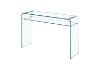 Picture of MURANO 110 Bent Glass Console Table with Shelf