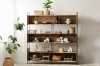 Picture of ELMORE Reclaimed Pine Wood Large Iron Shelf (190x180cm)