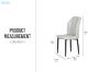 Picture of MIKASA 120 Sintered Stone Top 5PC Dining Set (Crisp-White Table + 4 Light Grey Chairs)