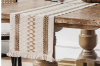 Picture of 376-005 Jute-Striped Woven Table Runner/Bed Runner with Tassel - 30cmx200cm