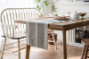 Picture of 376-010 Jacquard Geometric Pattern Table Runner/Bed Runner (Grey) - 33cmx240cm