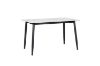 Picture of MIKASA 120 Sintered Stone Top 5PC Dining Set (Crisp-White Table + 4 Light Grey Chairs)