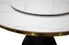 Picture of ORBIT 150 Round White Sintered Stone Dining Table with Lazy Susan