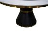 Picture of ORBIT 150 Round White Sintered Stone Dining Table with Lazy Susan