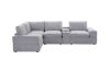 Picture of LUXEON Sectional Modular Sofa Range with Ottoman & Storage Console Hidden Cup Holders & Wireless Charging & USB Type-C Ports