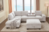 Picture of OSAKA Sectional Sofa with Storage Ottoman, Flip-Back Hidden Console & USB & Type-C Port (Light Color)