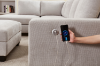 Picture of OSAKA Sectional Sofa with Storage Ottoman, Flip-Back Hidden Console & USB & Type-C Port (Light Color)
