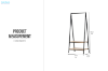 Picture of TRIPAR 150x64cm Hanging Rack with 2-Tier Shelves