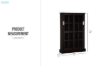 Picture of BOWERY 125X81CM Sliding Door Glass Display Cabinet/CD Storage Shelf