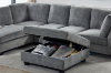 Picture of LIBERTY PREMIUM Sectional Sofa with Storage Ottoman (Light Grey)