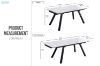 Picture of DALTON 1.6M-2.2M Extension Matte Sintered Stone Top Dining Table