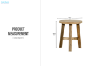 Picture of HECATE D40 Solid Teakwood Side Table