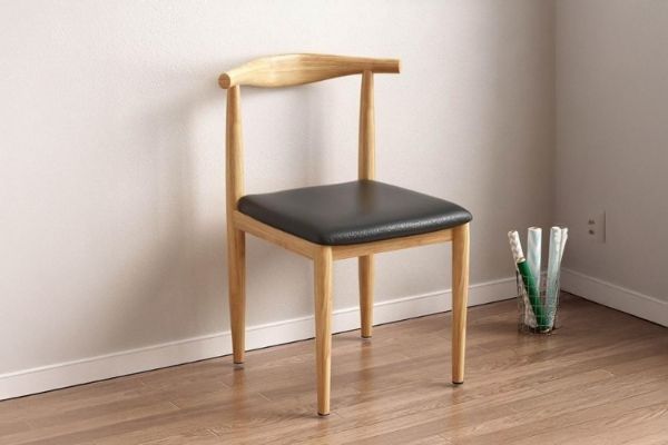 Picture of HORN Metal Frame Dining Chair with Black Cushion