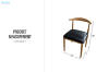 Picture of HORN Metal Frame Dining Chair with Black Cushion - 4 Chairs in 1 Carton